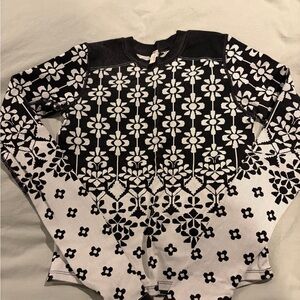 Free People Myoko Jacquard Layer T-Shirt Onyx XS / S